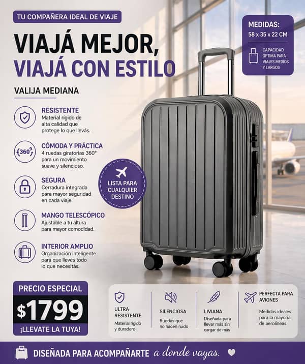 Valija Mediana 58x35